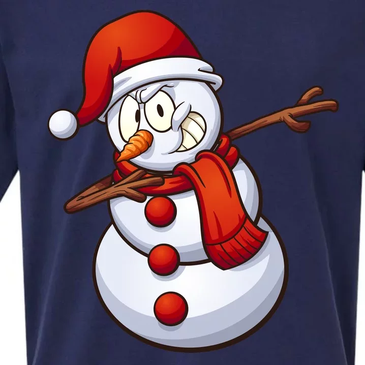 Dabbing Snowman Sueded Cloud Jersey T-Shirt