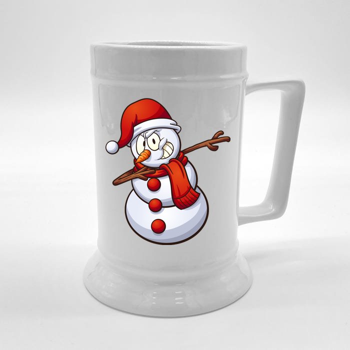 Dabbing Snowman Front & Back Beer Stein