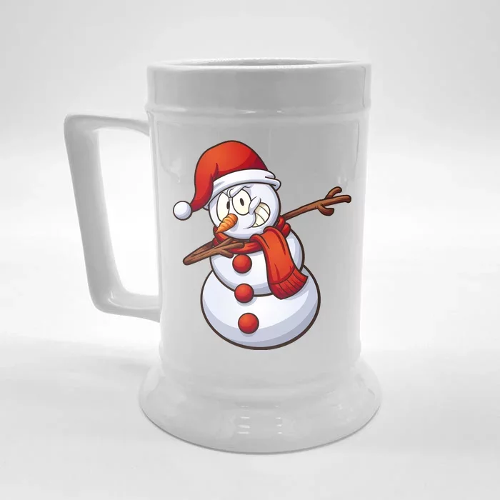 Dabbing Snowman Front & Back Beer Stein