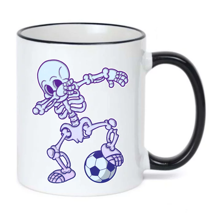 Dabbing Soccer Skeleton Black Color Changing Mug