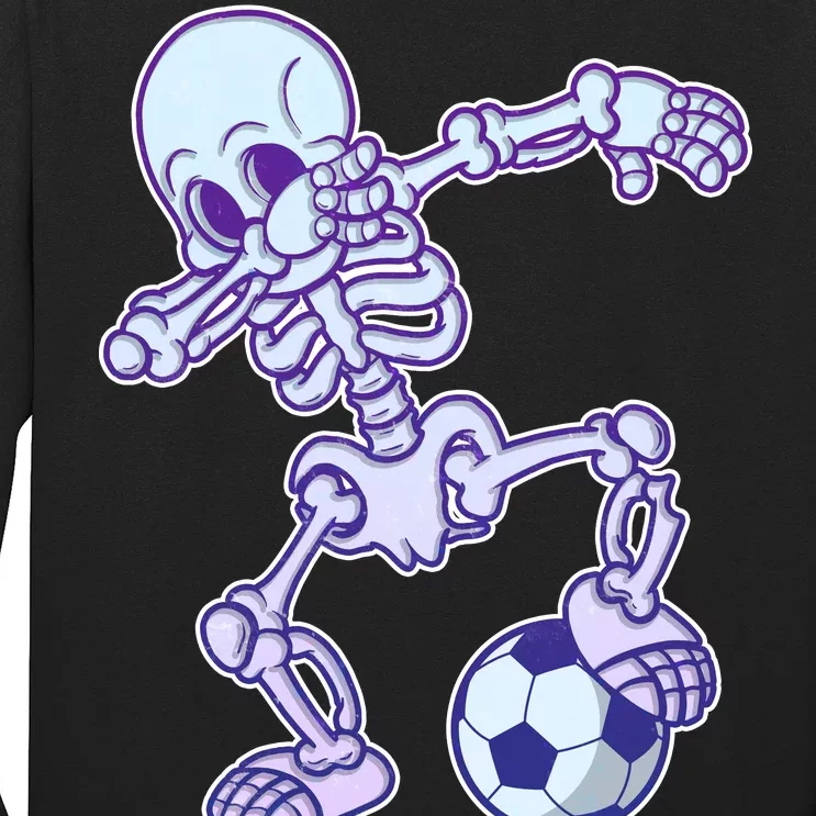 Dabbing Soccer Skeleton Long Sleeve Shirt