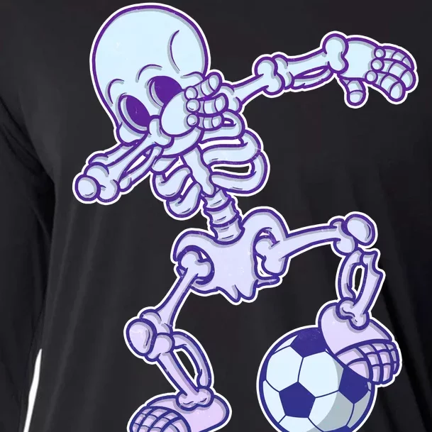 Dabbing Soccer Skeleton Cooling Performance Long Sleeve Crew