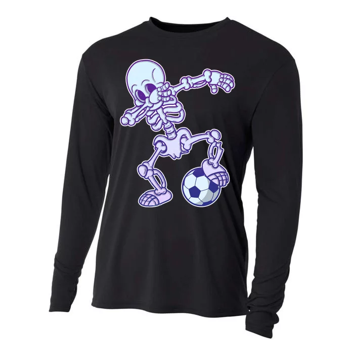 Dabbing Soccer Skeleton Cooling Performance Long Sleeve Crew