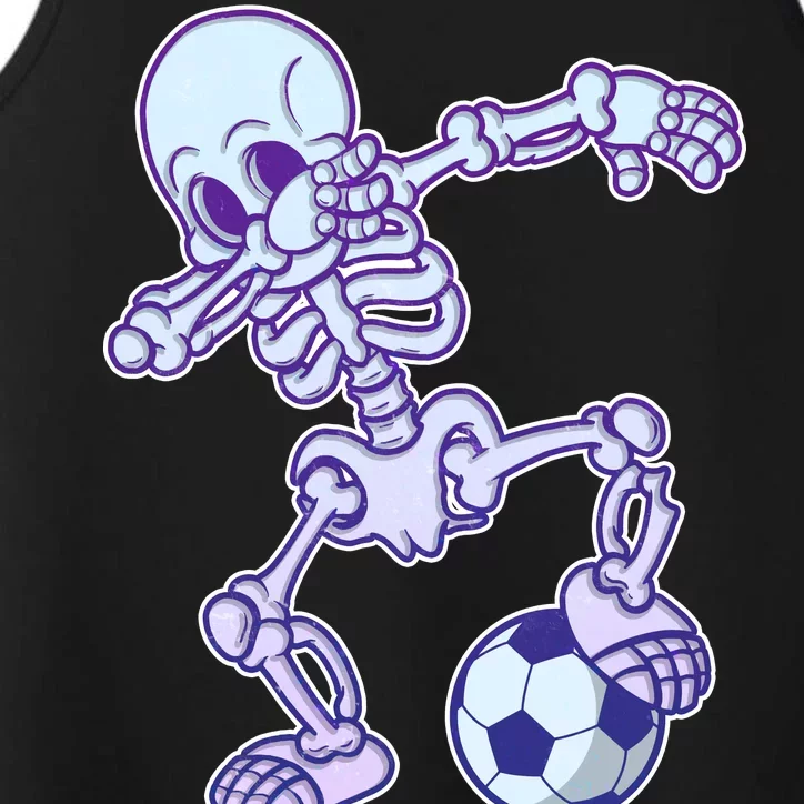 Dabbing Soccer Skeleton Performance Tank