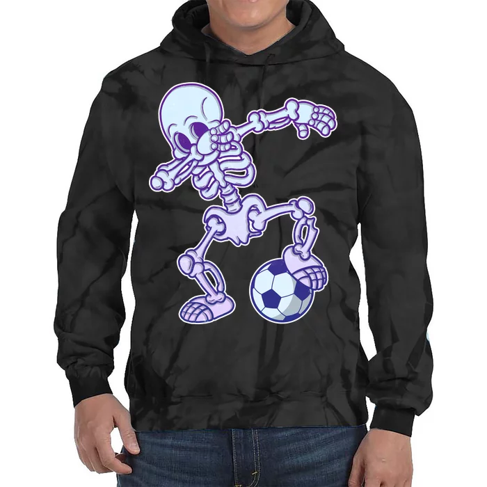 Dabbing Soccer Skeleton Tie Dye Hoodie