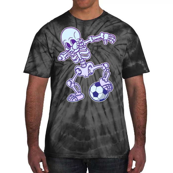 Dabbing Soccer Skeleton Tie-Dye T-Shirt