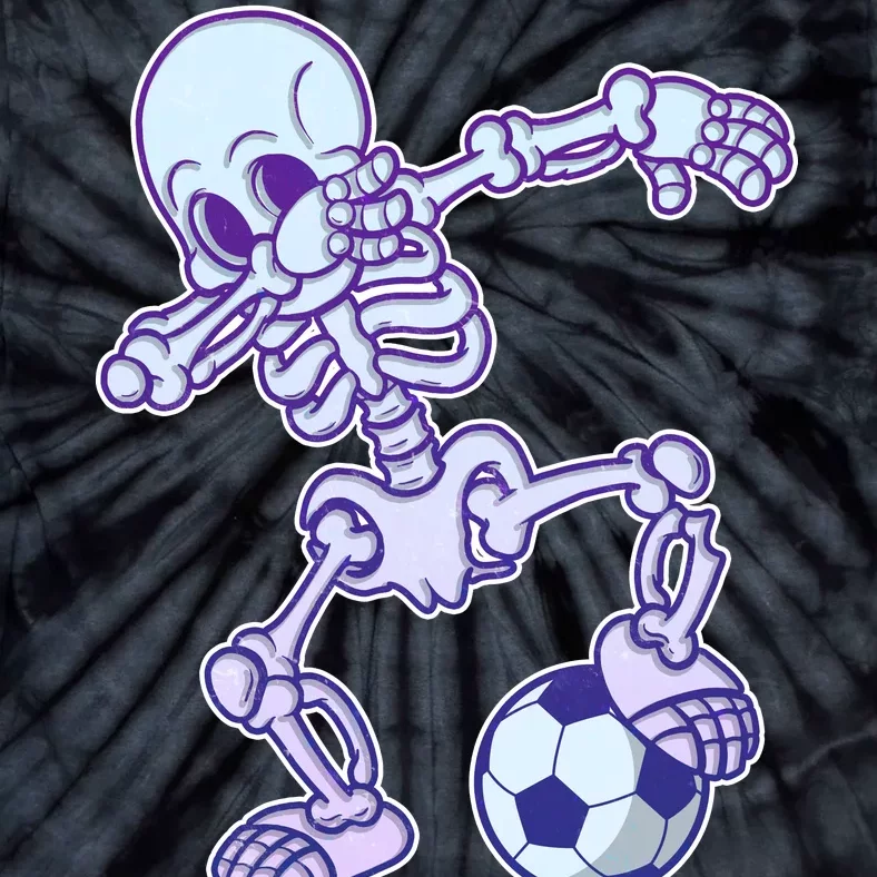 Dabbing Soccer Skeleton Tie-Dye T-Shirt