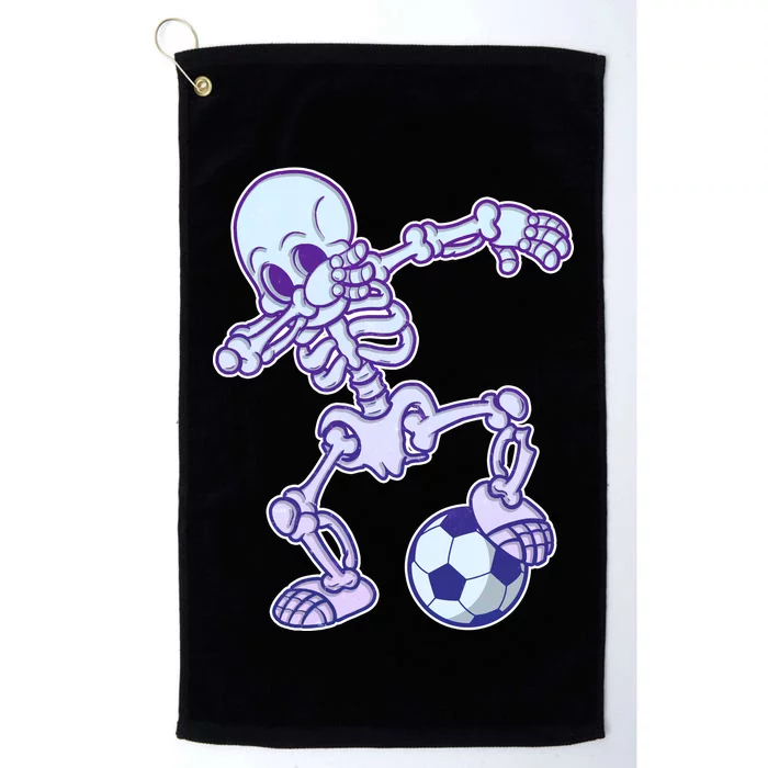 Dabbing Soccer Skeleton Platinum Collection Golf Towel