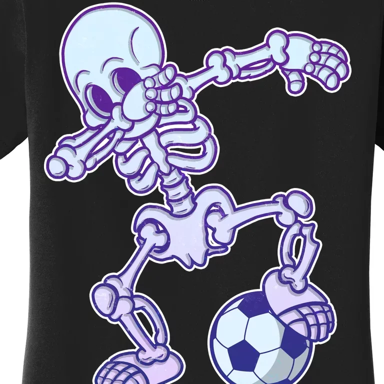 Dabbing Soccer Skeleton Women's T-Shirt