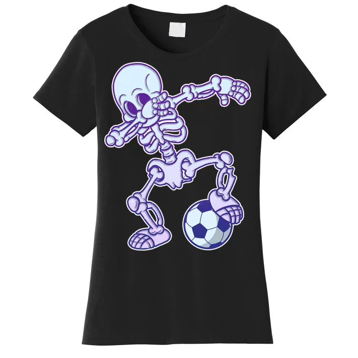 Dabbing Soccer Skeleton Women's T-Shirt