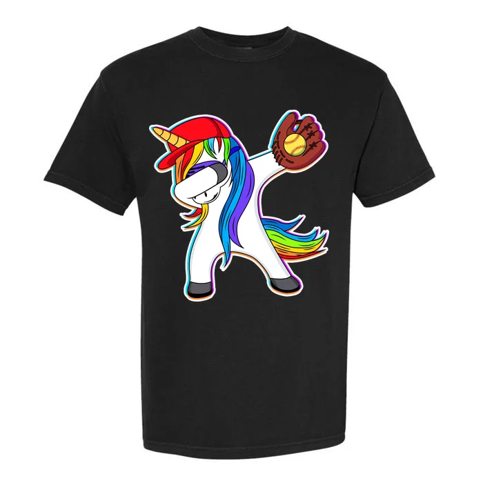 Dabbing Softball Unicorn Garment-Dyed Heavyweight T-Shirt