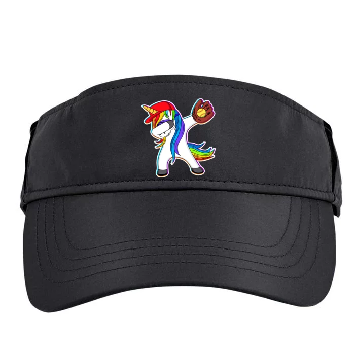 Dabbing Softball Unicorn Adult Drive Performance Visor