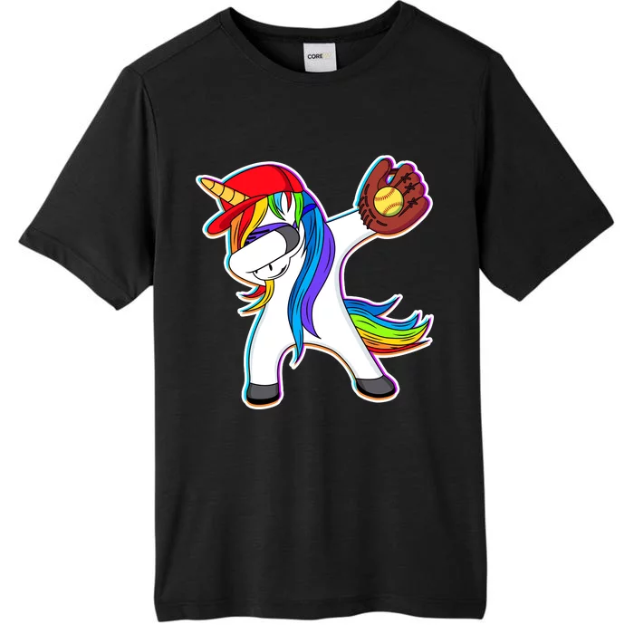 Dabbing Softball Unicorn ChromaSoft Performance T-Shirt