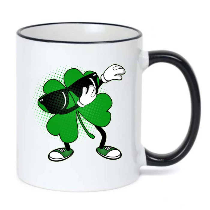 Dabbing St. Patrick's Day Shamrock Black Color Changing Mug