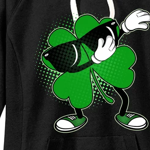 Dabbing St. Patrick's Day Shamrock Women's Fleece Hoodie