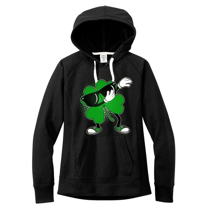 Dabbing St. Patrick's Day Shamrock Women's Fleece Hoodie