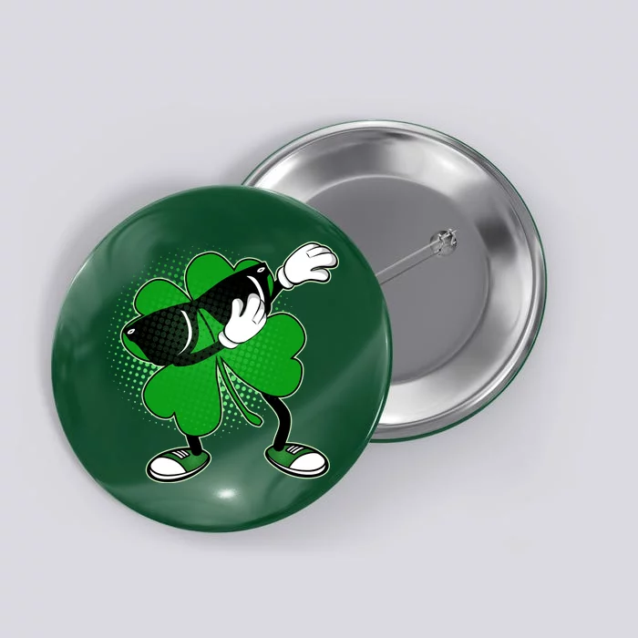 Dabbing St. Patrick's Day Shamrock Button