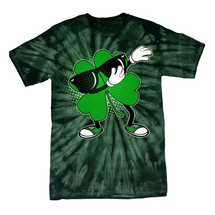 Dabbing St. Patrick's Day Shamrock Tie-Dye T-Shirt