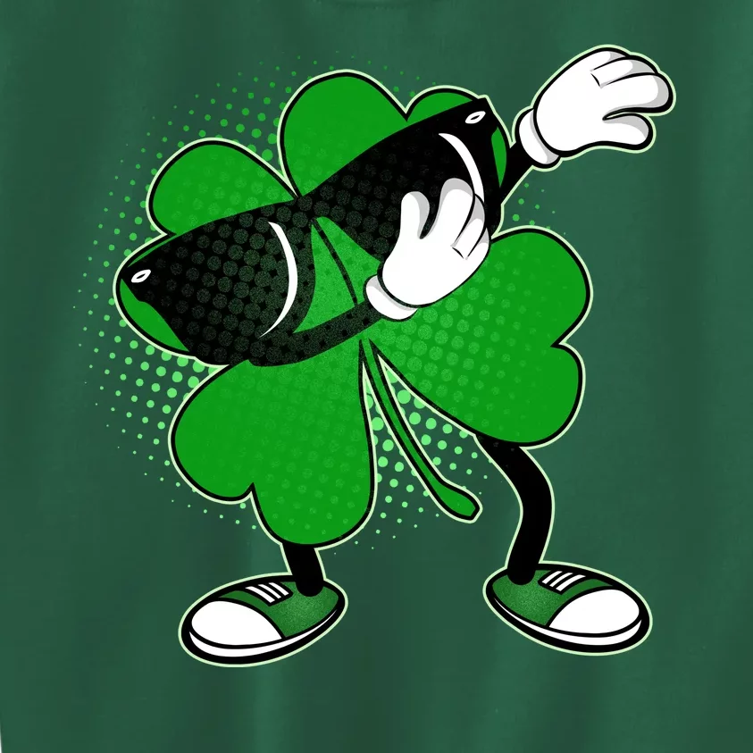 Dabbing St. Patrick's Day Shamrock Kids Sweatshirt