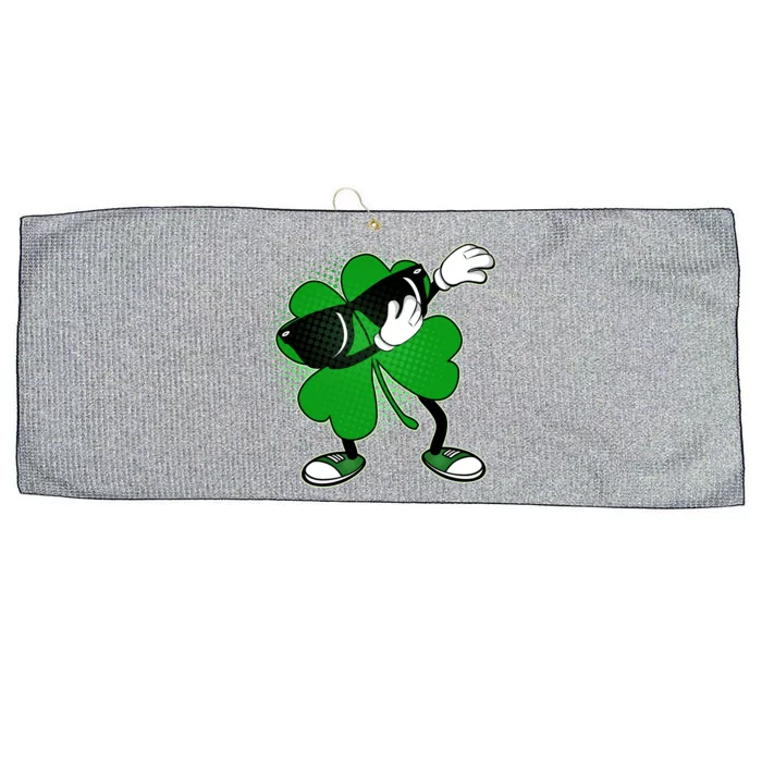 Dabbing St. Patrick's Day Shamrock Large Microfiber Waffle Golf Towel