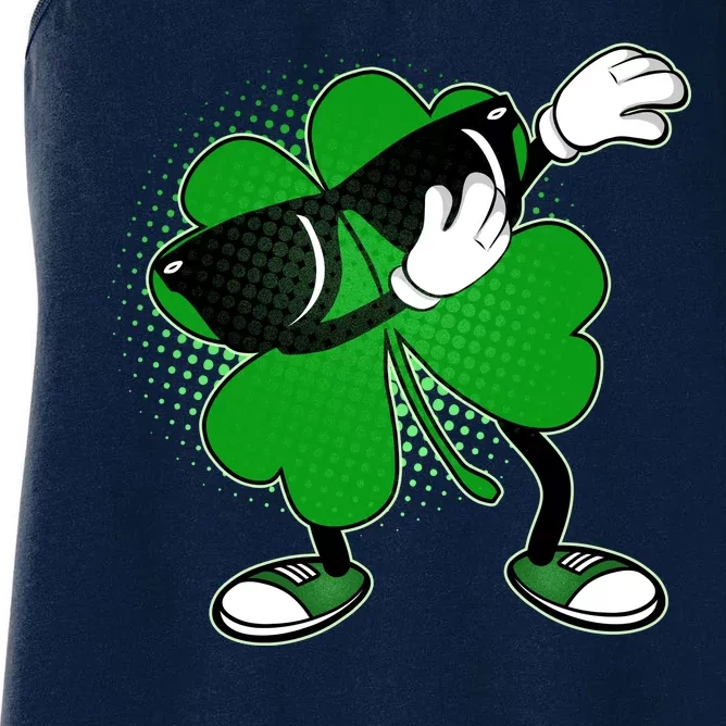 Dabbing St. Patrick's Day Shamrock Women's Racerback Tank