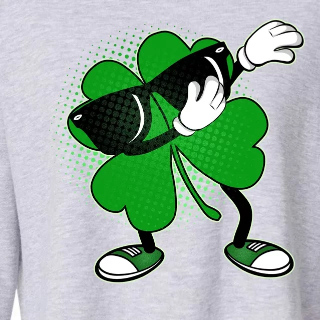 Dabbing St. Patrick's Day Shamrock Cropped Pullover Crew