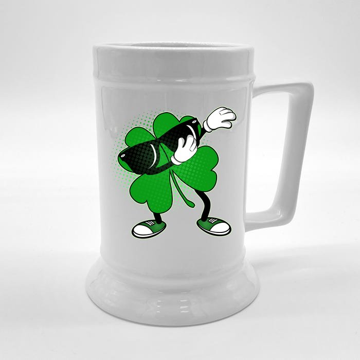 Dabbing St. Patrick's Day Shamrock Front & Back Beer Stein