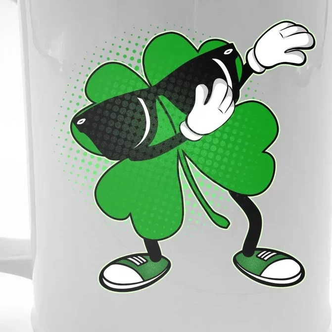 Dabbing St. Patrick's Day Shamrock Front & Back Beer Stein