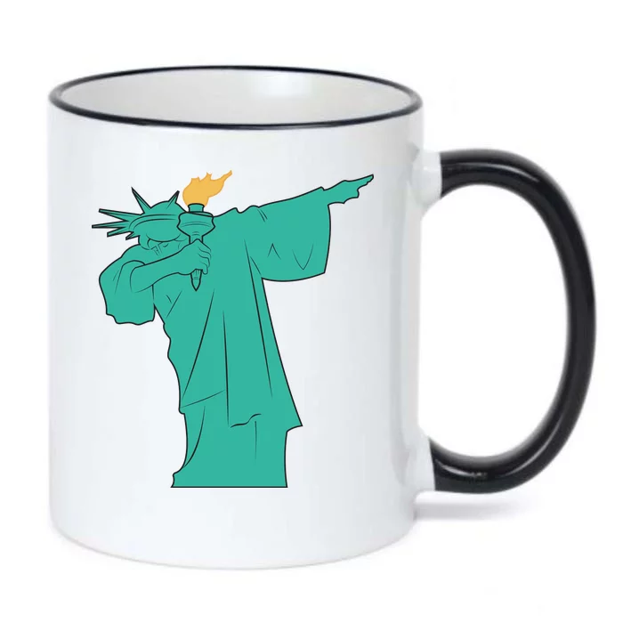 Dabbing Statue Of Liberty Black Color Changing Mug