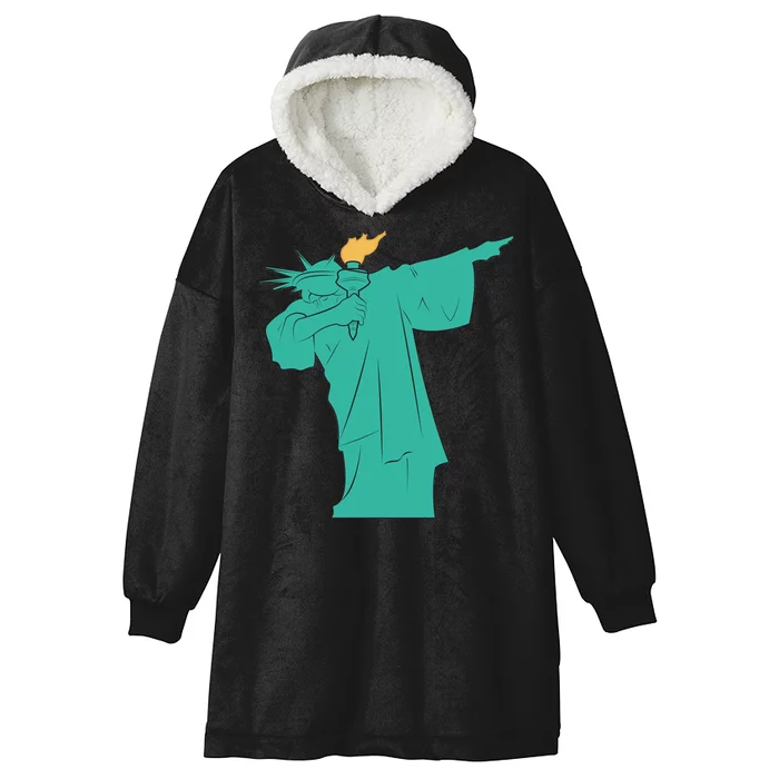 Dabbing Statue Of Liberty Hooded Wearable Blanket