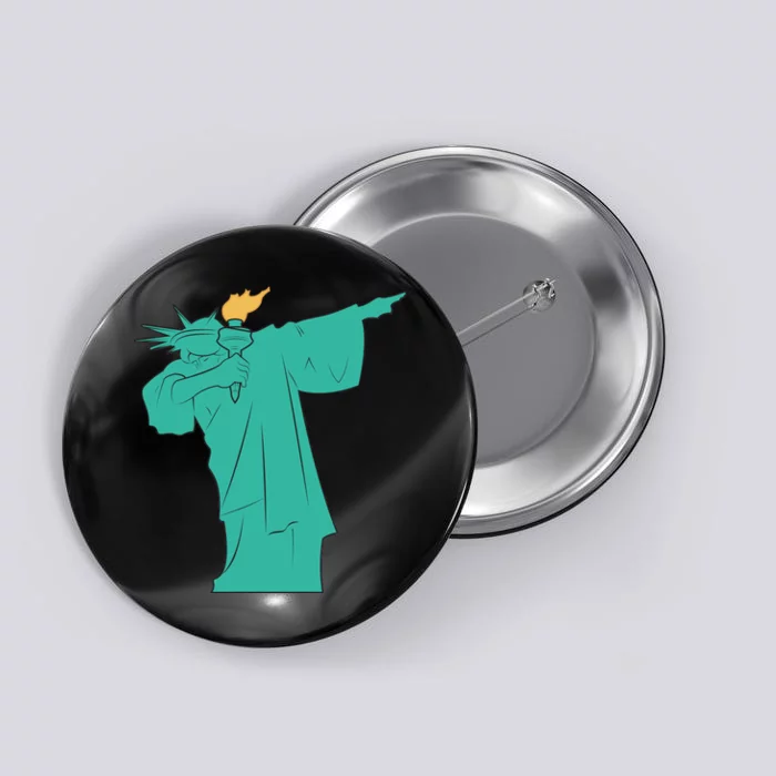 Dabbing Statue Of Liberty Button