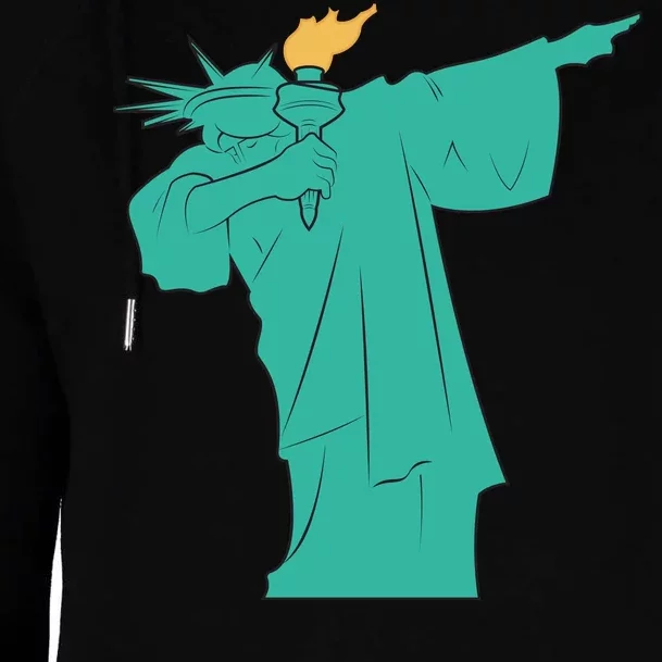 Dabbing Statue Of Liberty Womens Funnel Neck Pullover Hood