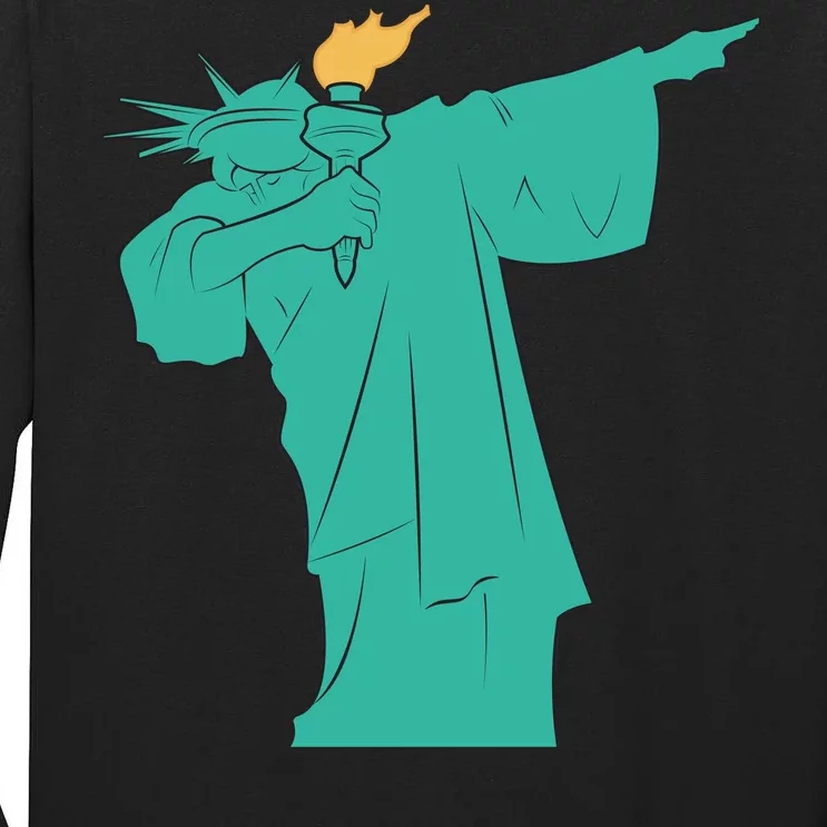 Dabbing Statue Of Liberty Tall Long Sleeve T-Shirt