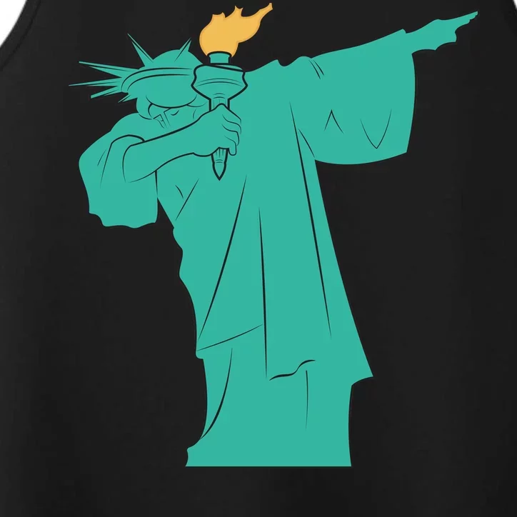 Dabbing Statue Of Liberty Performance Tank