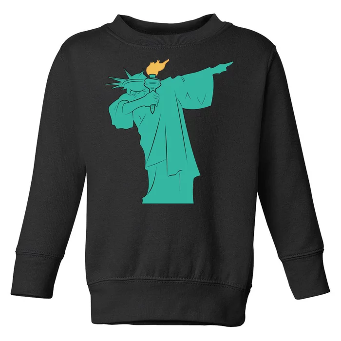 Dabbing Statue Of Liberty Toddler Sweatshirt