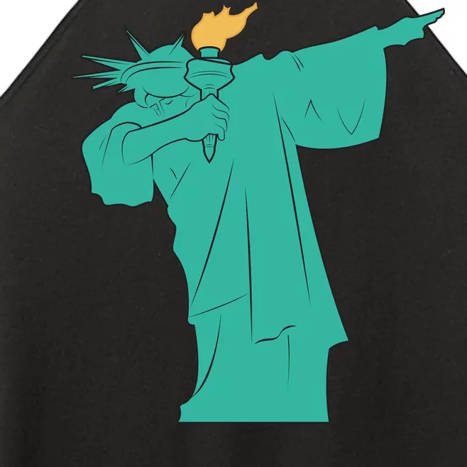 Dabbing Statue Of Liberty Women’s Perfect Tri Rocker Tank