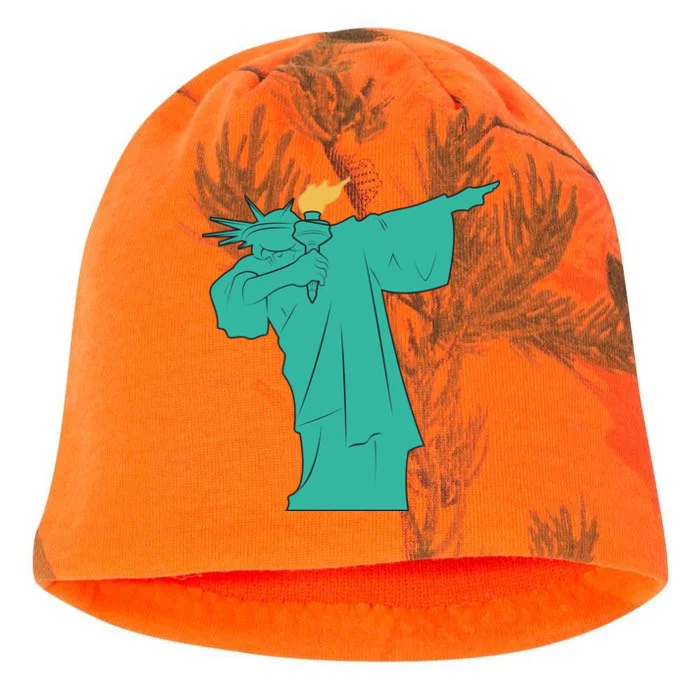 Dabbing Statue Of Liberty Kati - Camo Knit Beanie