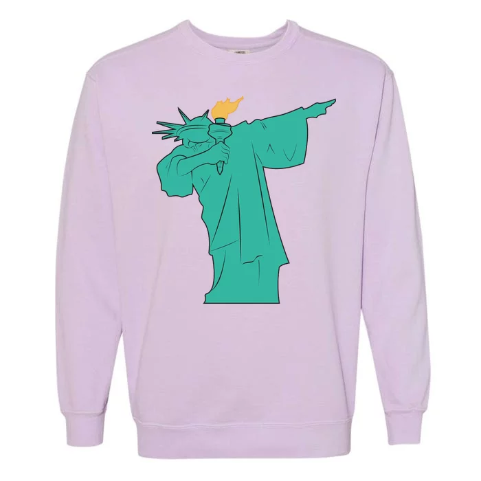 Dabbing Statue Of Liberty Garment-Dyed Sweatshirt