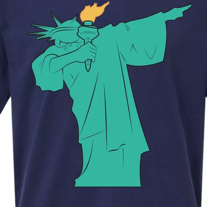 Dabbing Statue Of Liberty Sueded Cloud Jersey T-Shirt