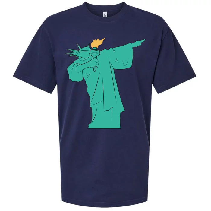 Dabbing Statue Of Liberty Sueded Cloud Jersey T-Shirt