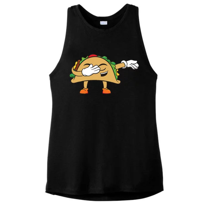 Dabbing Taco Ladies Tri-Blend Wicking Tank