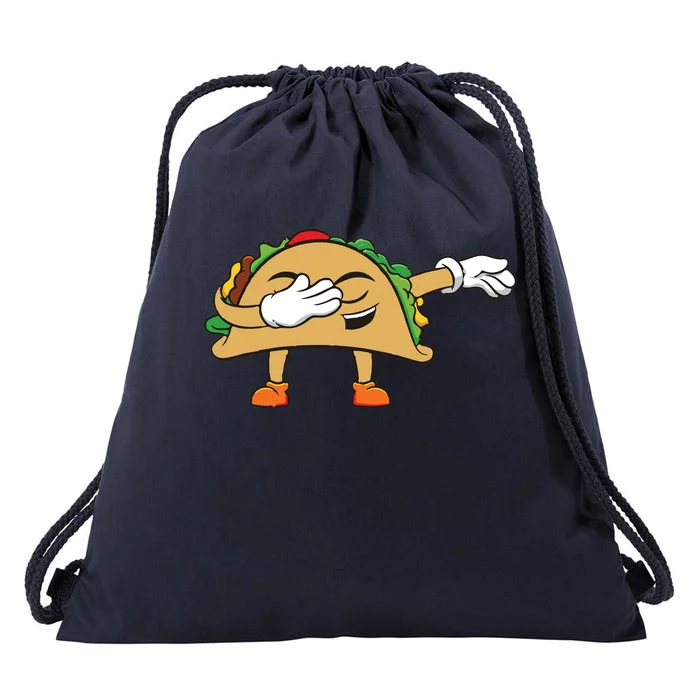 Dabbing Taco Drawstring Bag