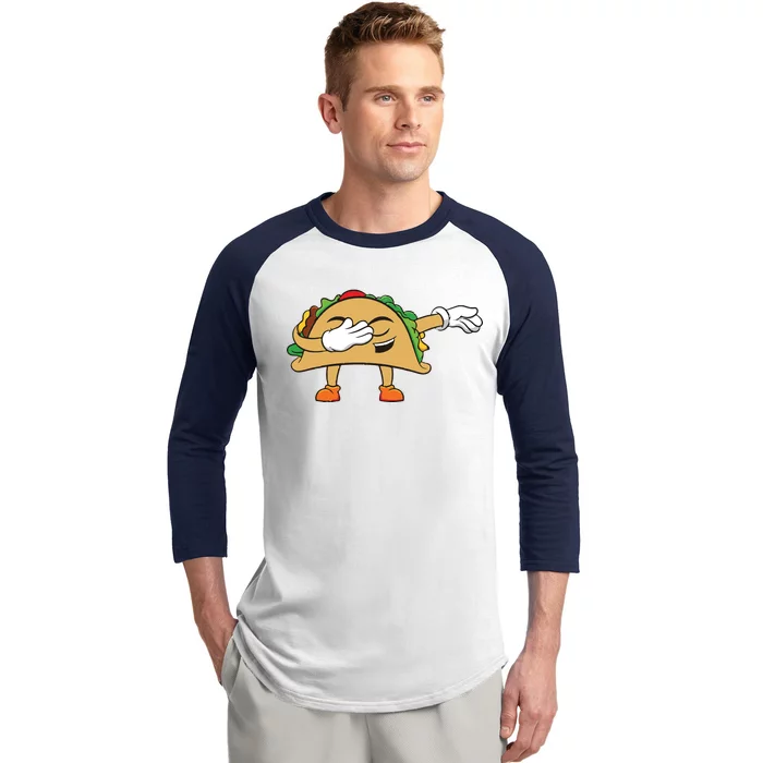 Dabbing Taco Baseball Sleeve Shirt