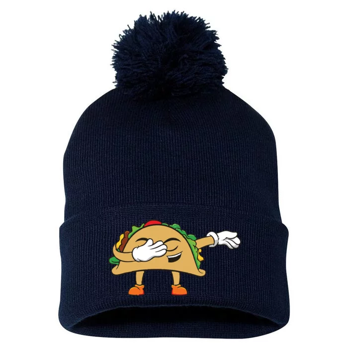 Dabbing Taco Pom Pom 12in Knit Beanie