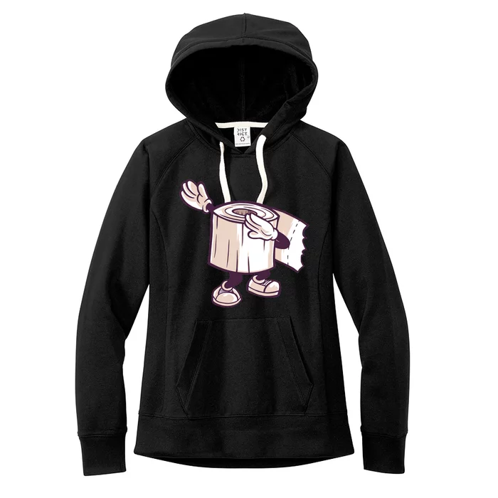 Dabbing Toilet Paper Women's Fleece Hoodie