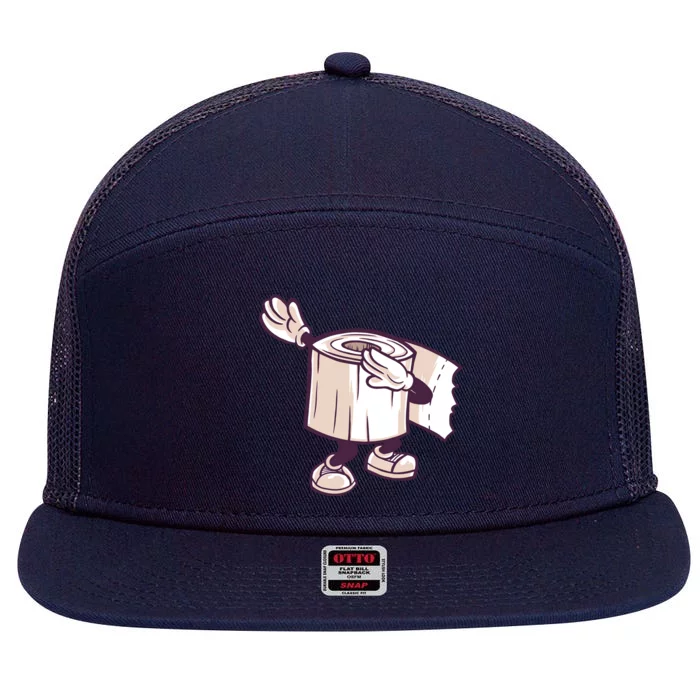 Dabbing Toilet Paper 7 Panel Mesh Trucker Snapback Hat