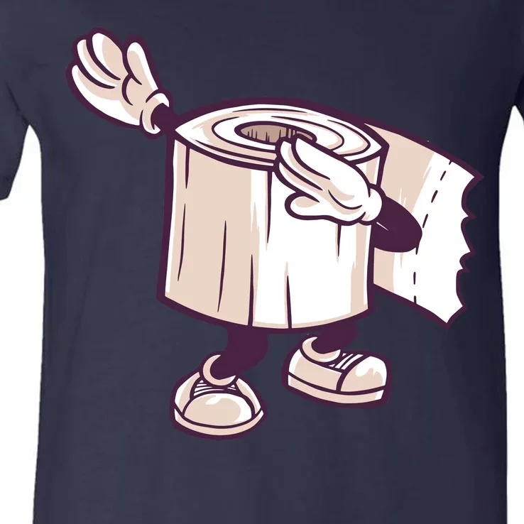 Dabbing Toilet Paper V-Neck T-Shirt