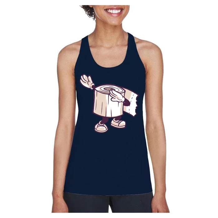 Dabbing Toilet Paper Women's Racerback Tank