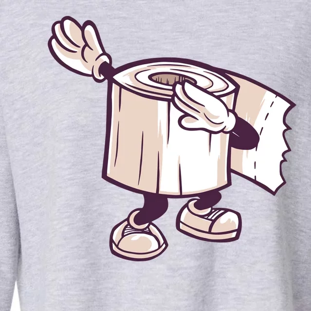 Dabbing Toilet Paper Cropped Pullover Crew