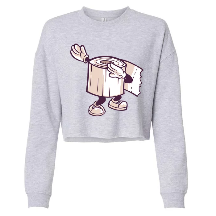 Dabbing Toilet Paper Cropped Pullover Crew